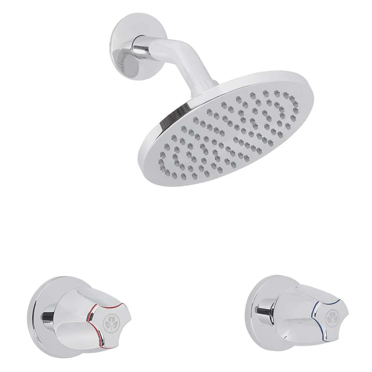 TREBOL - Mezcladora + Salida Ducha en Bronce Cromado Plateado