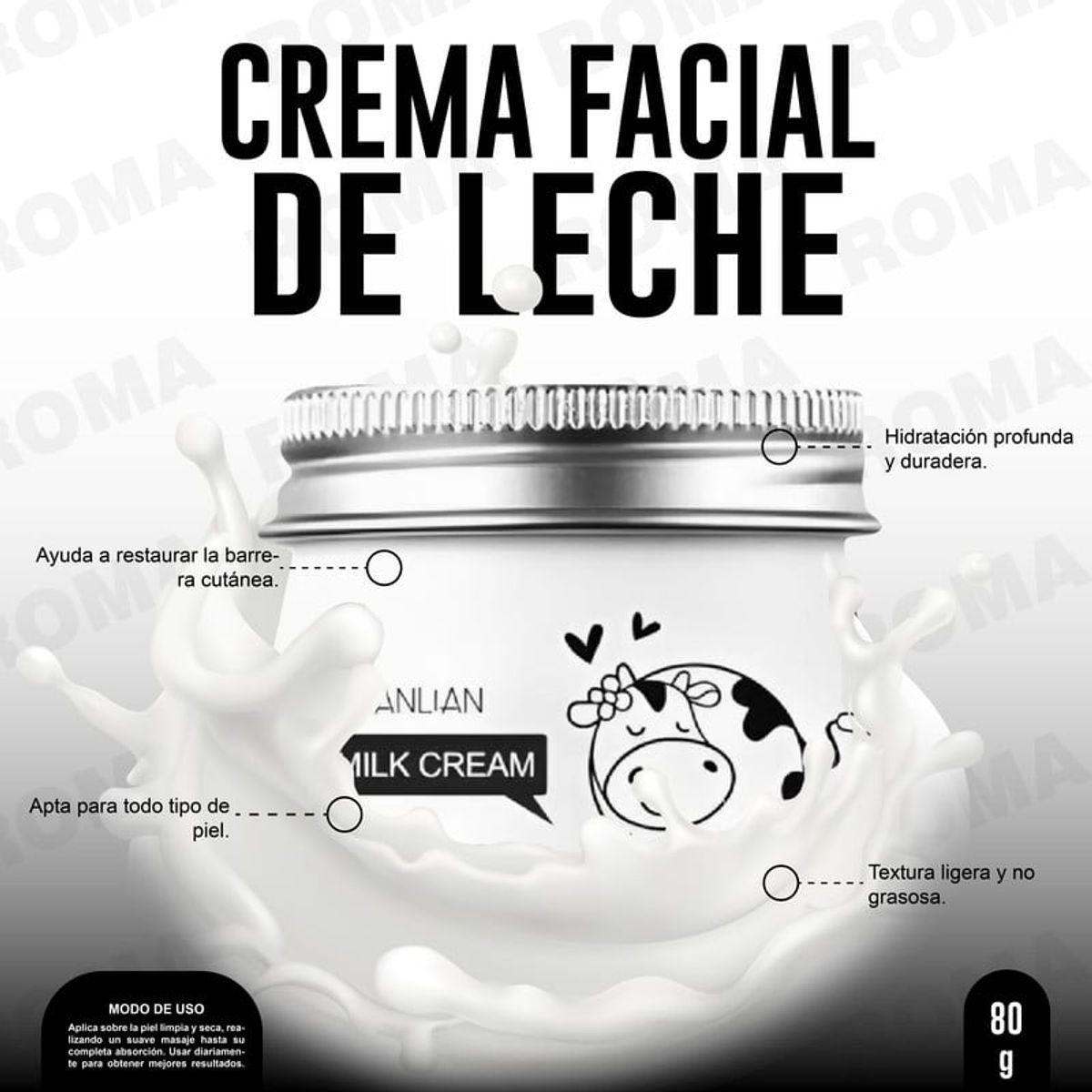 GENERICO - CREMA FACIAL DE LECHE BLIANLIAN 80G