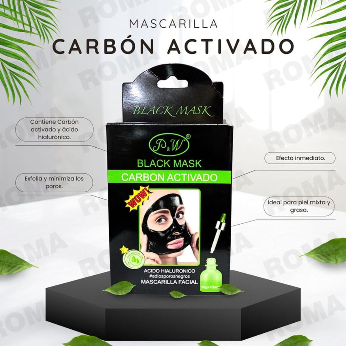 GENERICO - MASCARILLA FACIAL CARBON ACTIVADO 30G