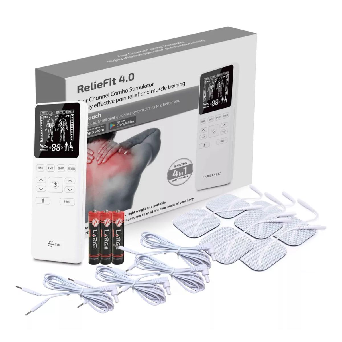 PERUMASSAGE - Electroestimulador 4 Canales TENS, EMS, SPORT & FITNESS