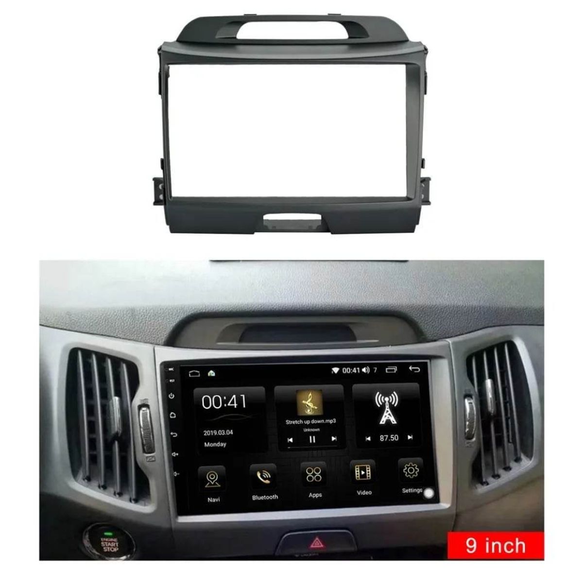 GENERICO - CONSOLA PARA KIA SPORTAGE DEL 2011 AL 2017 - 9"