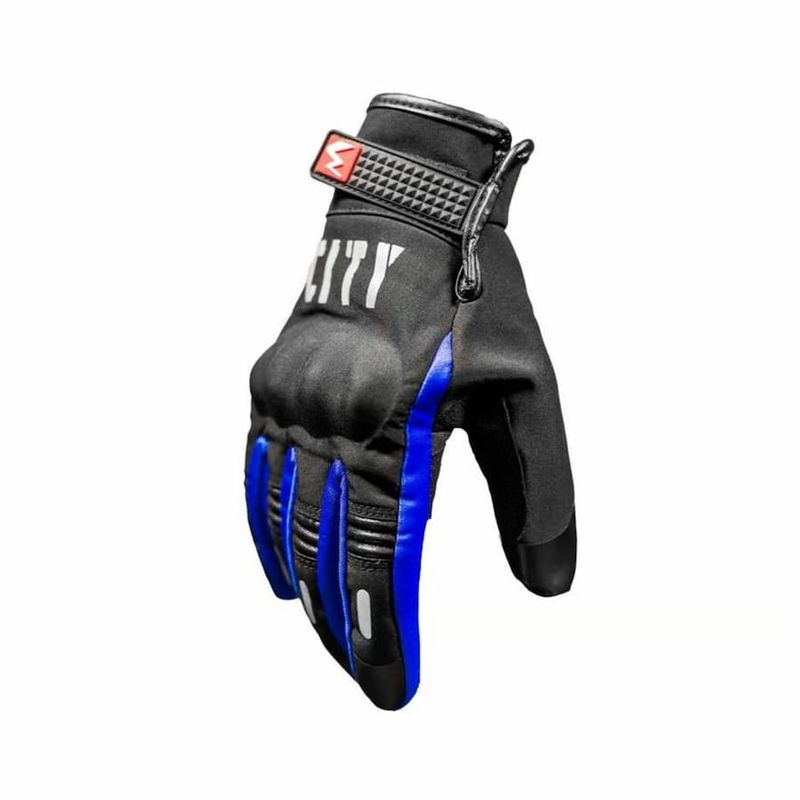 GENERICO - GUANTES PARA MANEJAR MOTO GUANTES CITY AZUL TALLA M