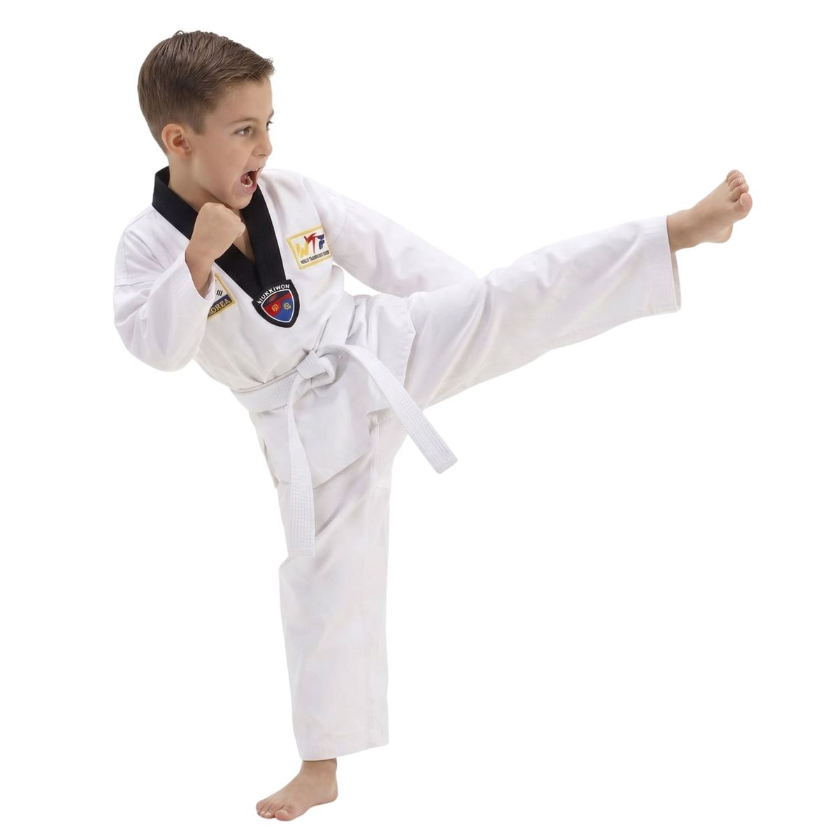 NACIONAL - Tae Kwon Do TKD Dobok Drill Conjunto Completo Artes Marciales incluye Chaqueta Pantalón y Cinturón