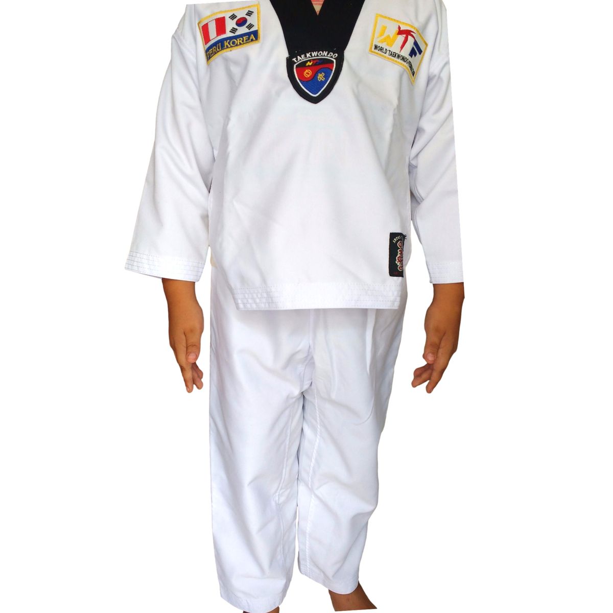 NACIONAL - Tae Kwon Do TKD DOBOK Uniforme Completo Drill - Blanco