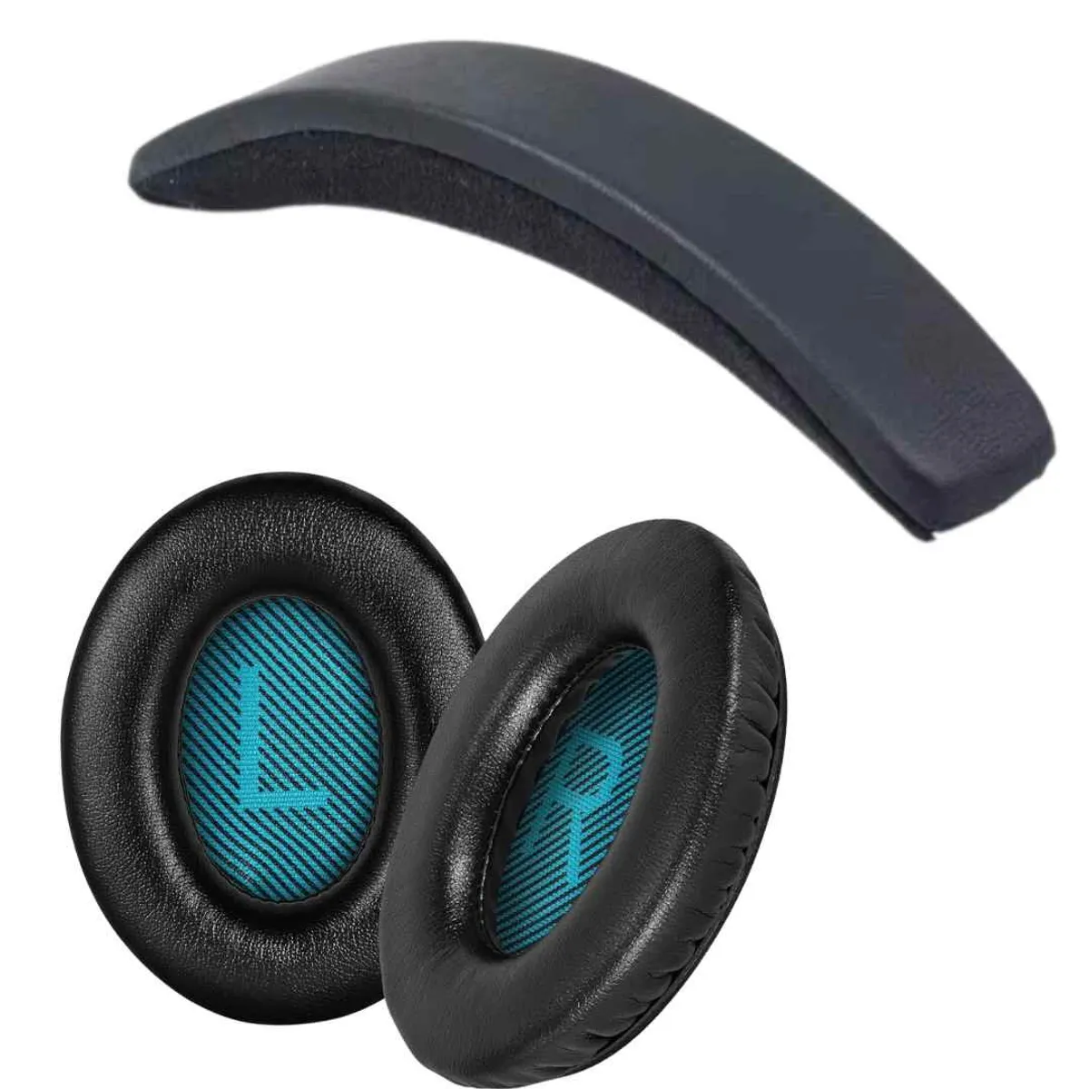 GENERICO - Cojín de vincha para audífono y almohadilla BOSE QC25 QC15 QC35 NEGRO