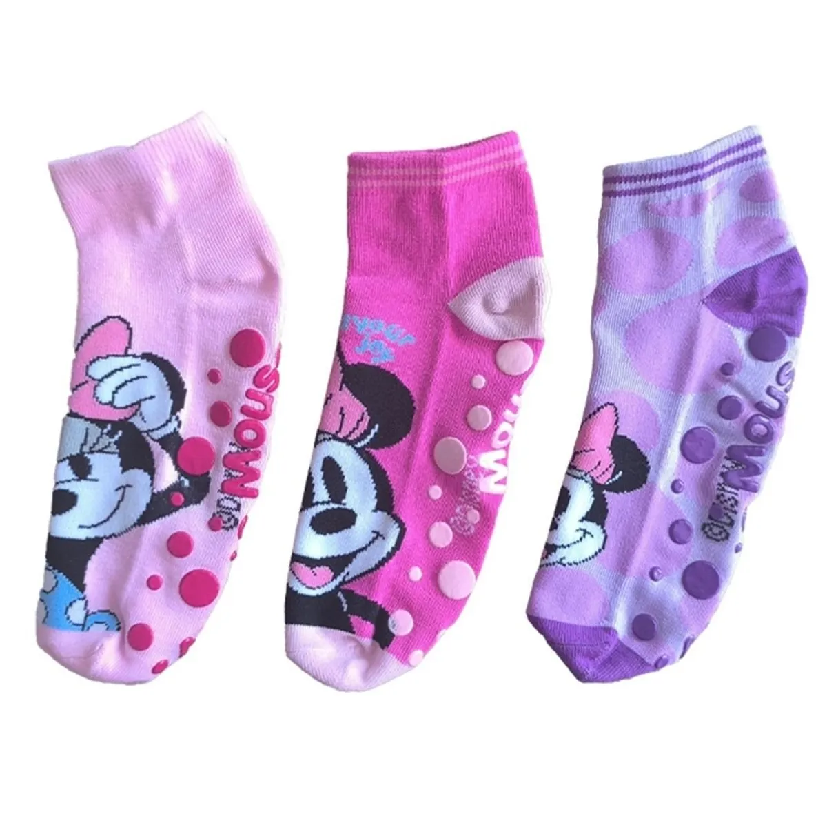 DISNEY - Medias Antideslizante Disney Minnie Mouse Tripack