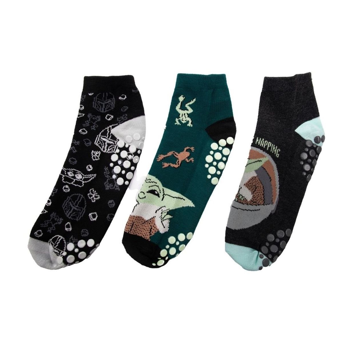 DISNEY - Medias Antideslizante Disney Star Wars Mandalorian Tripack