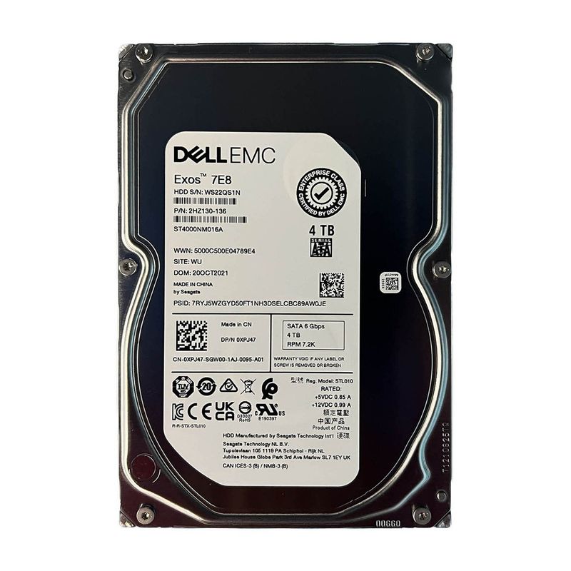 DELL - DISCO DURO 4TB DELL SATA POWEREDGE SIN BANDEJA PN 400-ATKN 0XPJ47-1