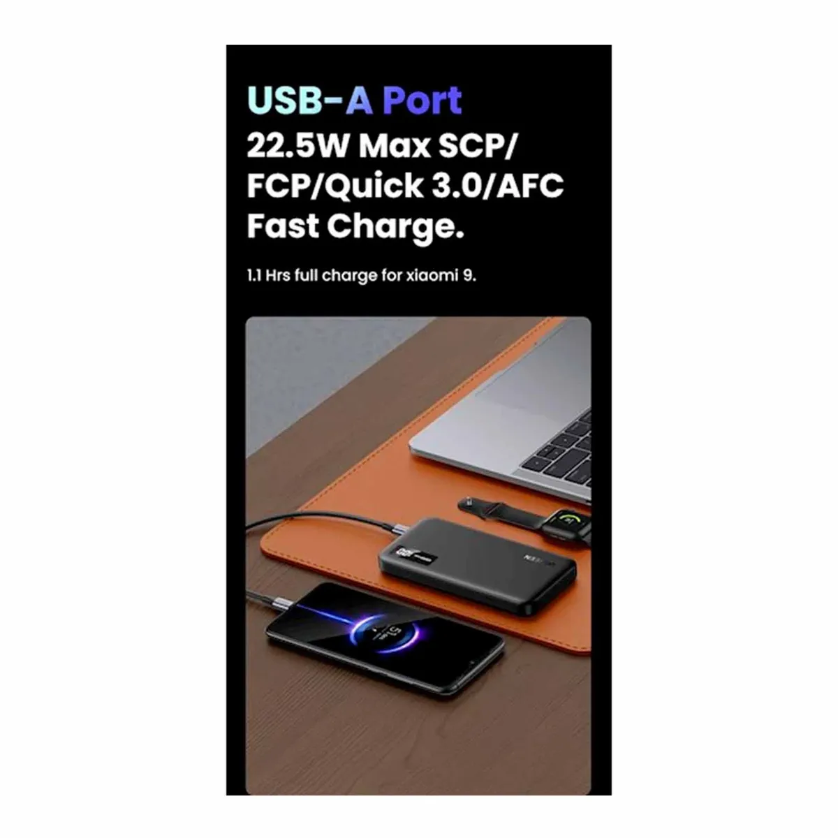 UGREEN - Power Bank Ugreen C Rapida Pantalla 10000mAh 20W Negro Pb311 25742