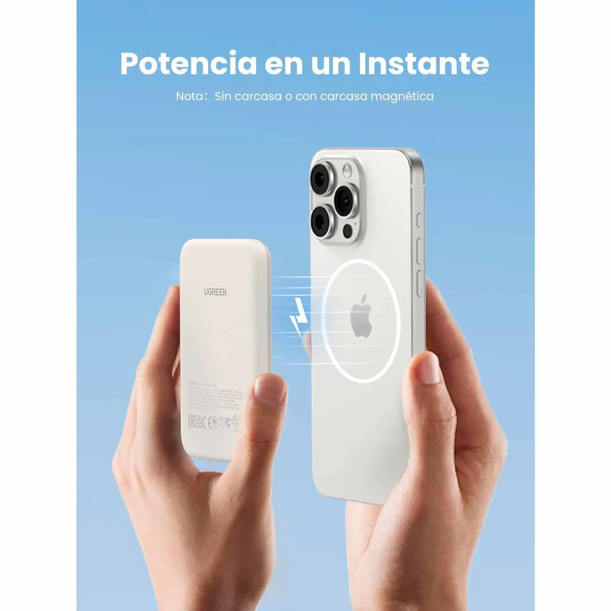 UGREEN - Power Bank Ugreen 5000Mah Magnetic Wireless Beige Pb560 25207