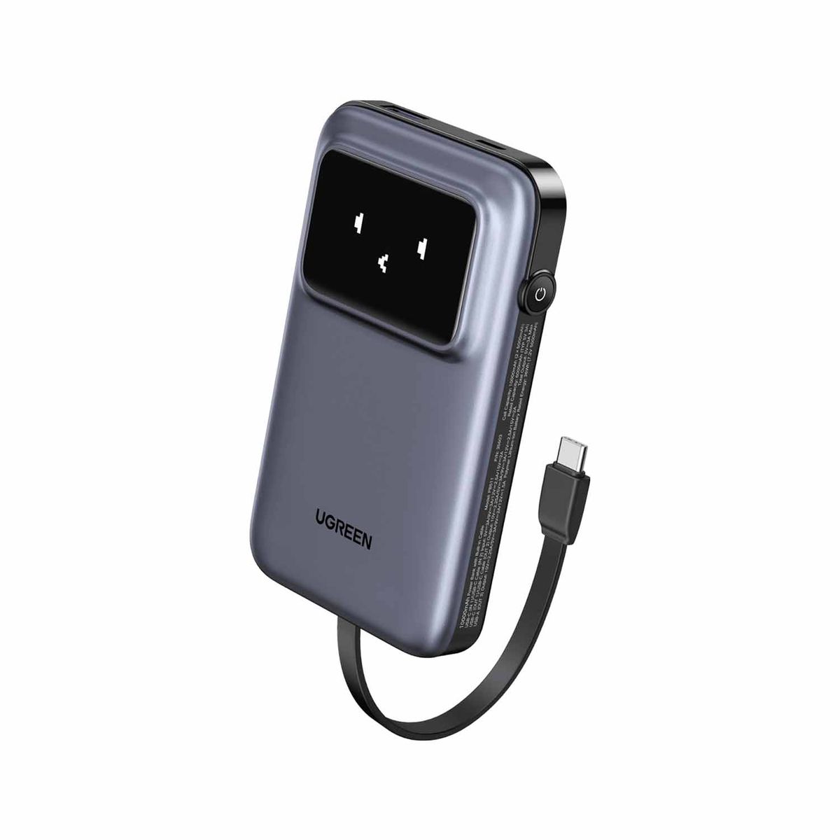 UGREEN - Power Bank Ugreen 10000Mah con Cable USB-C 30W Negro Pb511 35603B