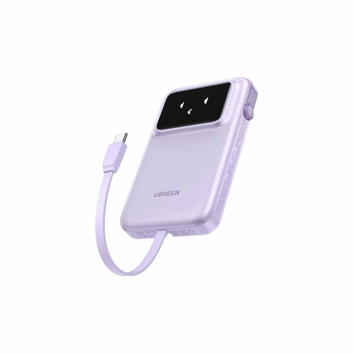 UGREEN - Power Bank Ugreen 10000Mah con Cable USB-C 30W Purple Pb511 35604B