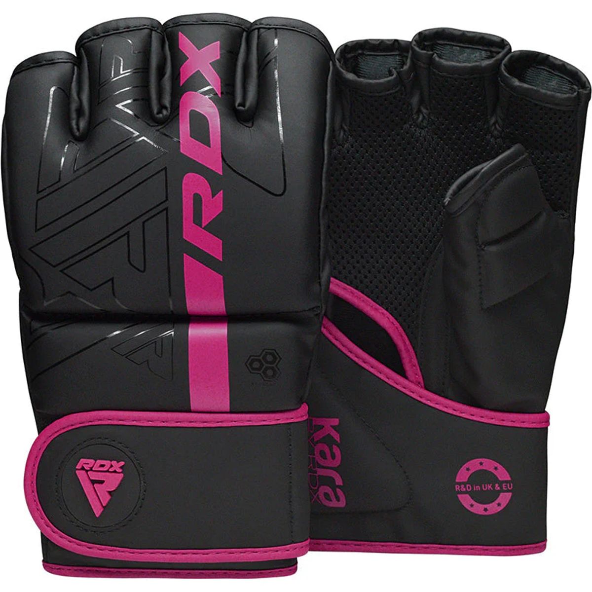 RDX - Guantes de MMA y Grappling Kara F6 Rosado