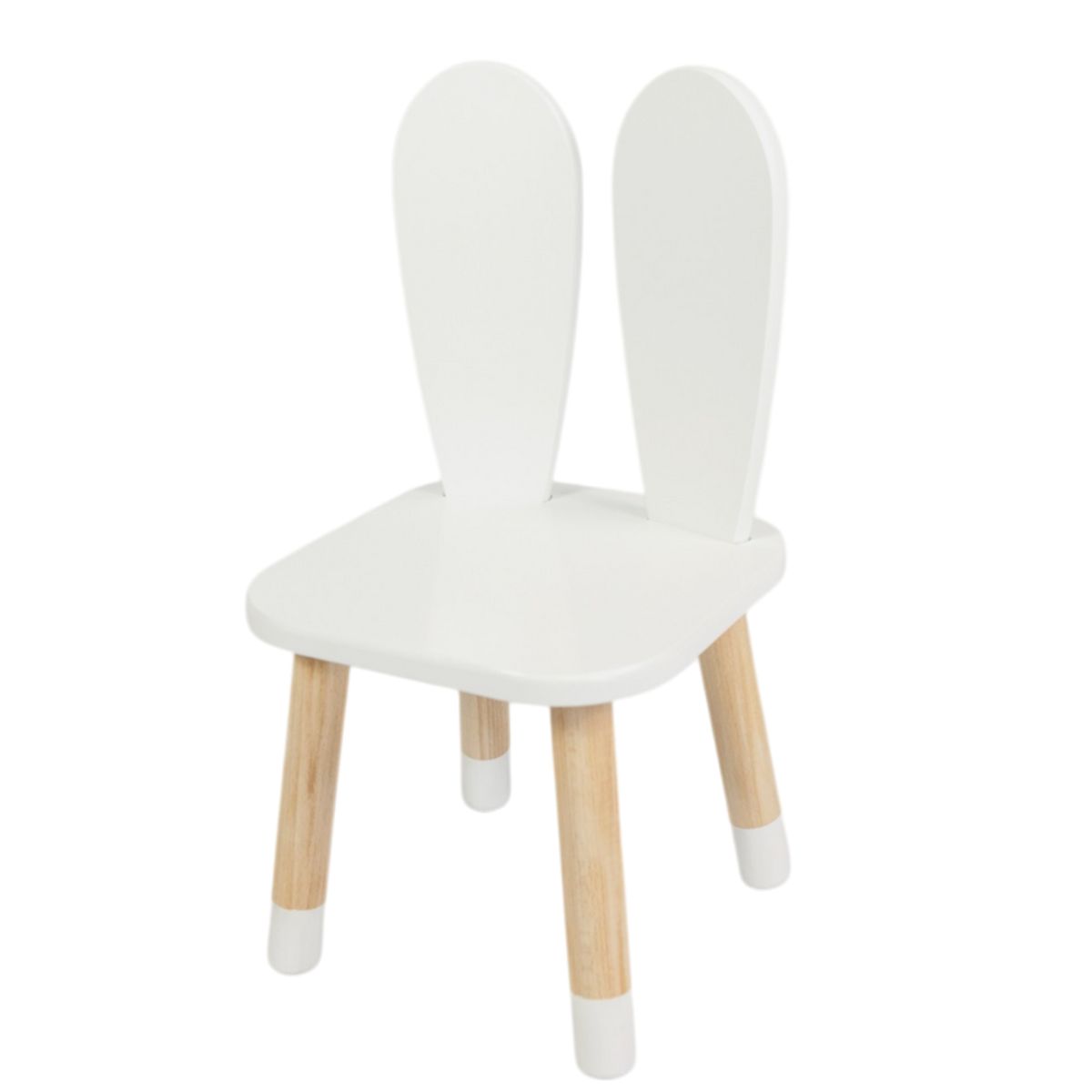 GENERICO - Silla de Madera Infantil Conejo Blanco Muebles Gaudi
