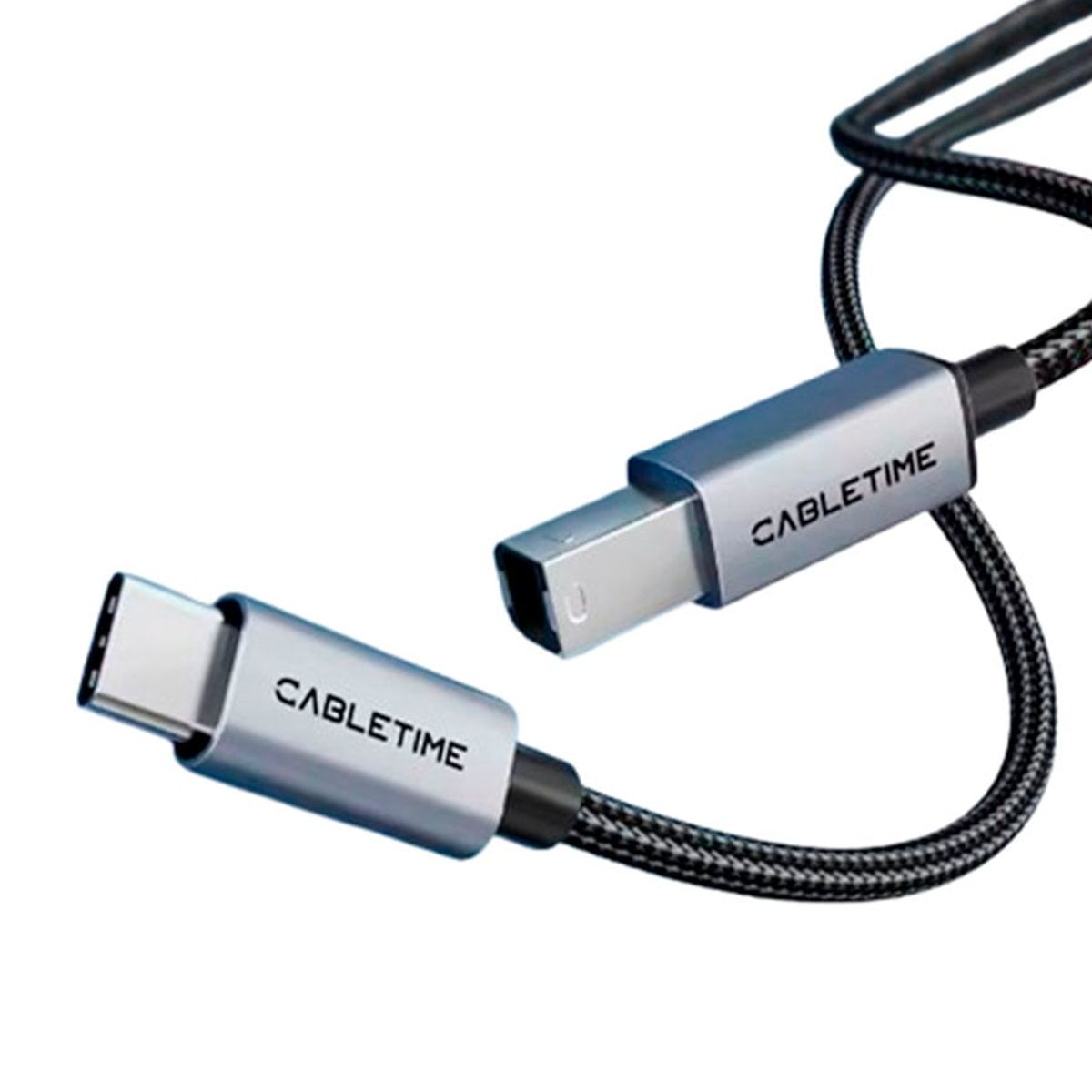 VENTION - Cable Premium 2m USB-C Tipo-B Nylon Reforzado PC Mac DJ Audio