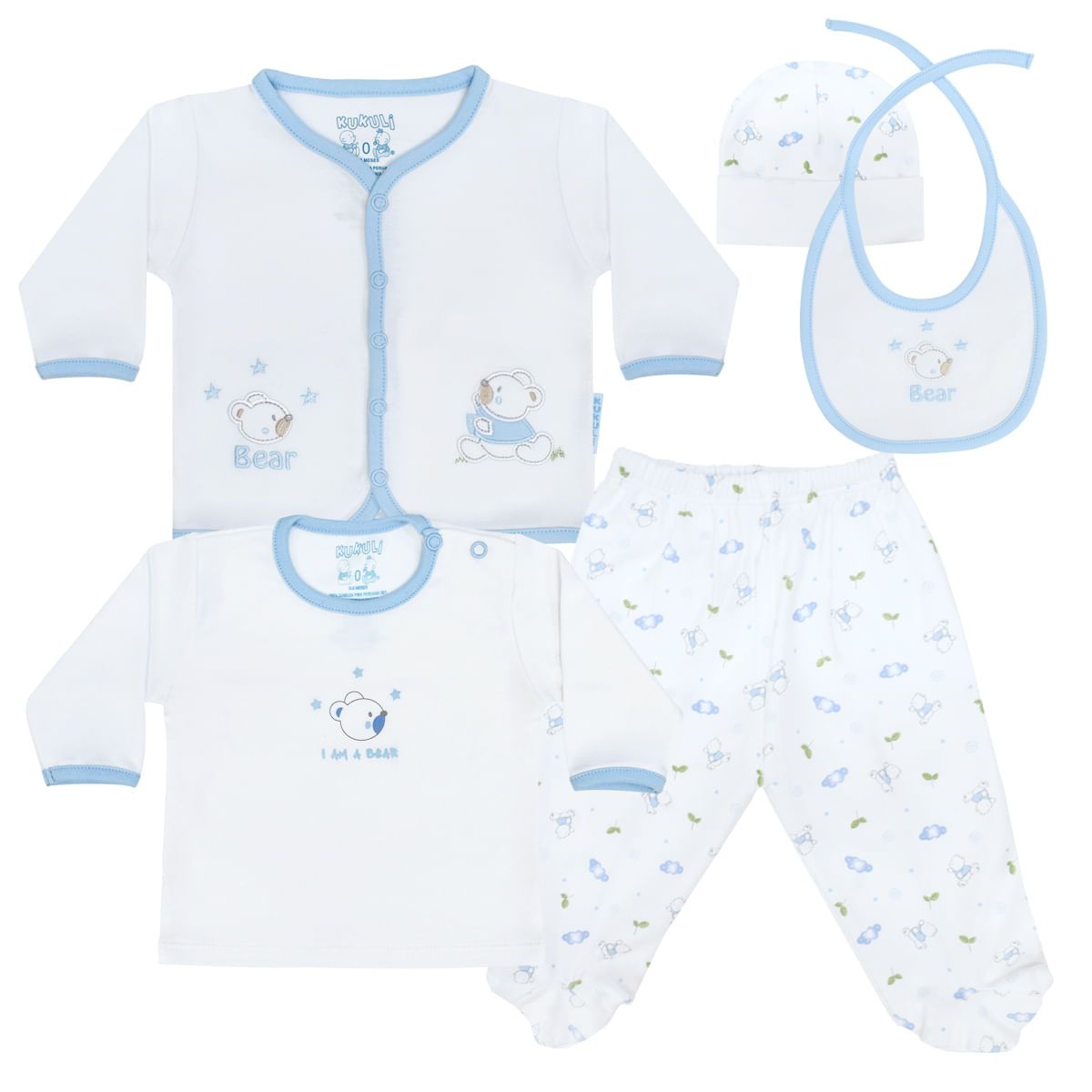 KUKULI - AJUAR PEQUEÑITO UNISEX 5 PIEZAS 2483