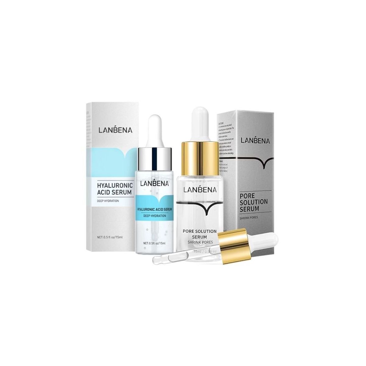 GENERICO - Duo Serum Antiporos + Acido Hialurónico 15ml Lanbena