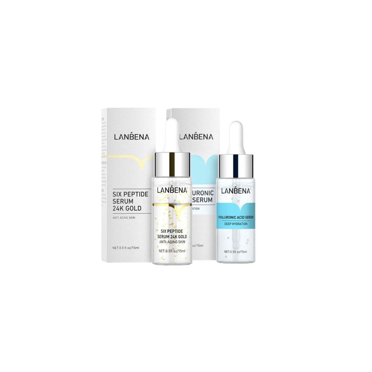 GENERICO - Duo Serum 24k Gold + Acido Hialurónico 15ml Lanbena