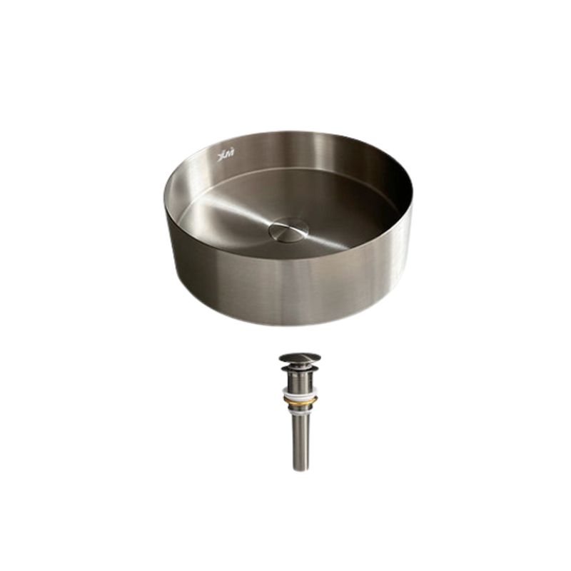 XM - BOWL CIRCULAR DE ACERO CON DESAGÜE PLOMO LA30402-R38