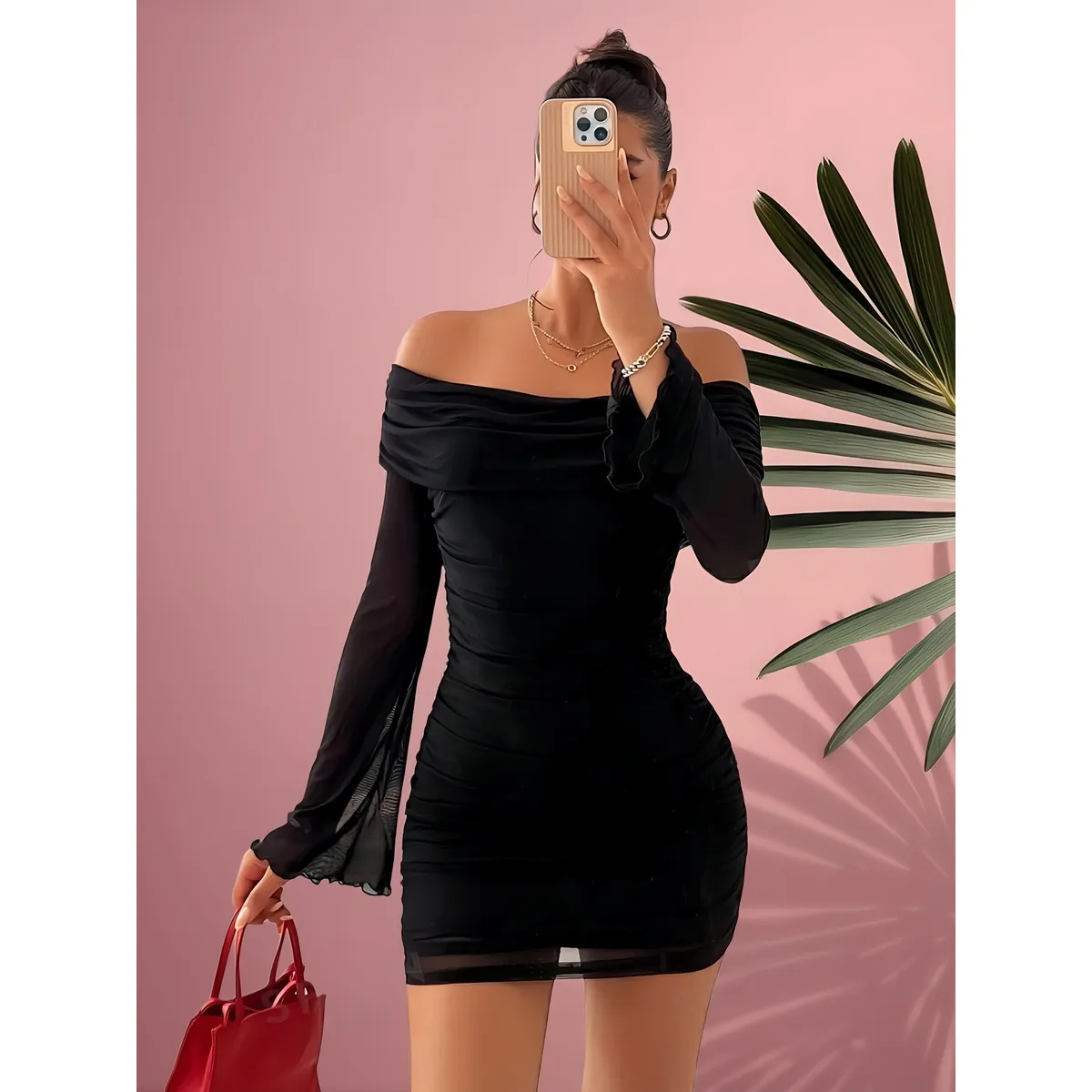 GENERICO - VESTIDO LOLITAS NEGRO CON MANGA LATIN