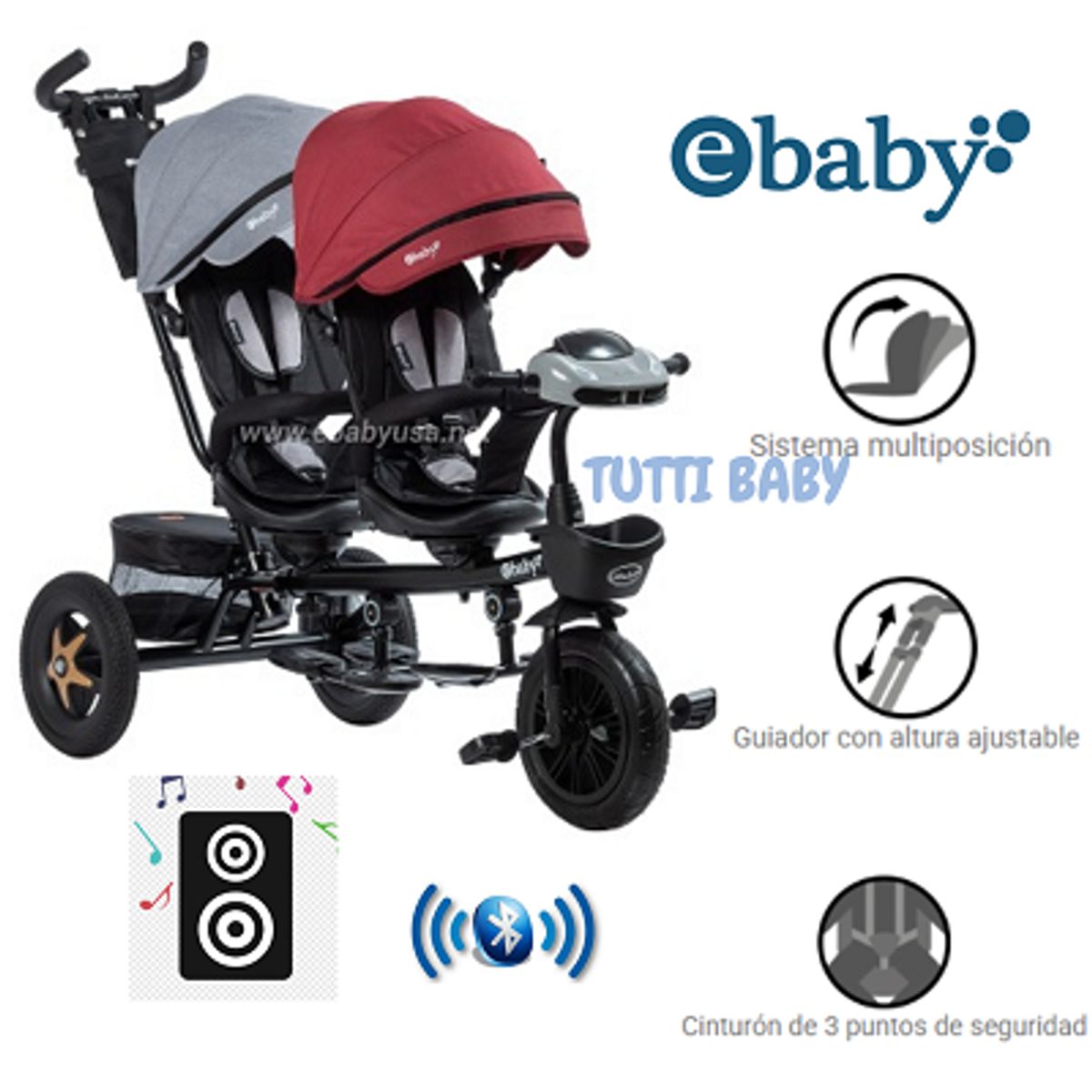 EBABY - TRICICLO MELLICERO EBABY 302-1 ROJO