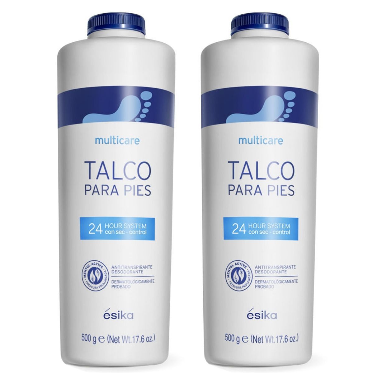 ESIKA - Set x 2 Talco para pies 500g antitranspirante ésika