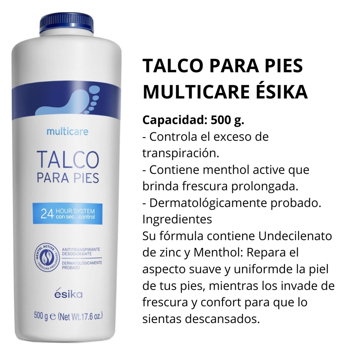 ESIKA - Set x 2 Talco para pies 500g antitranspirante ésika