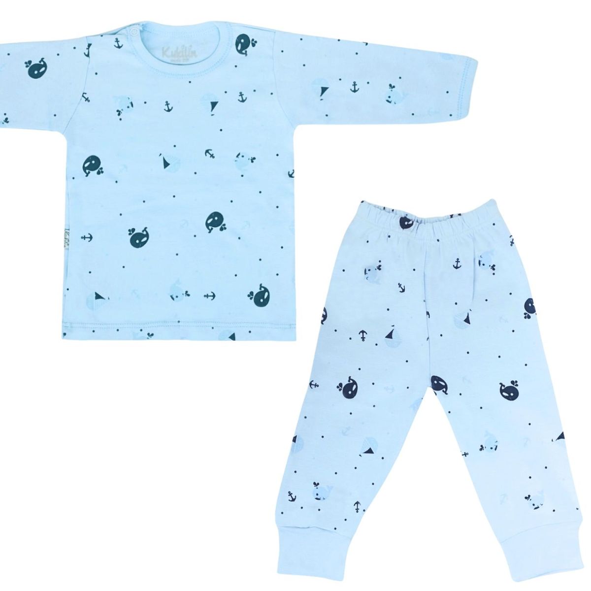 GENERICO - Pijama de Bebé de 100% Algodón - Ballena