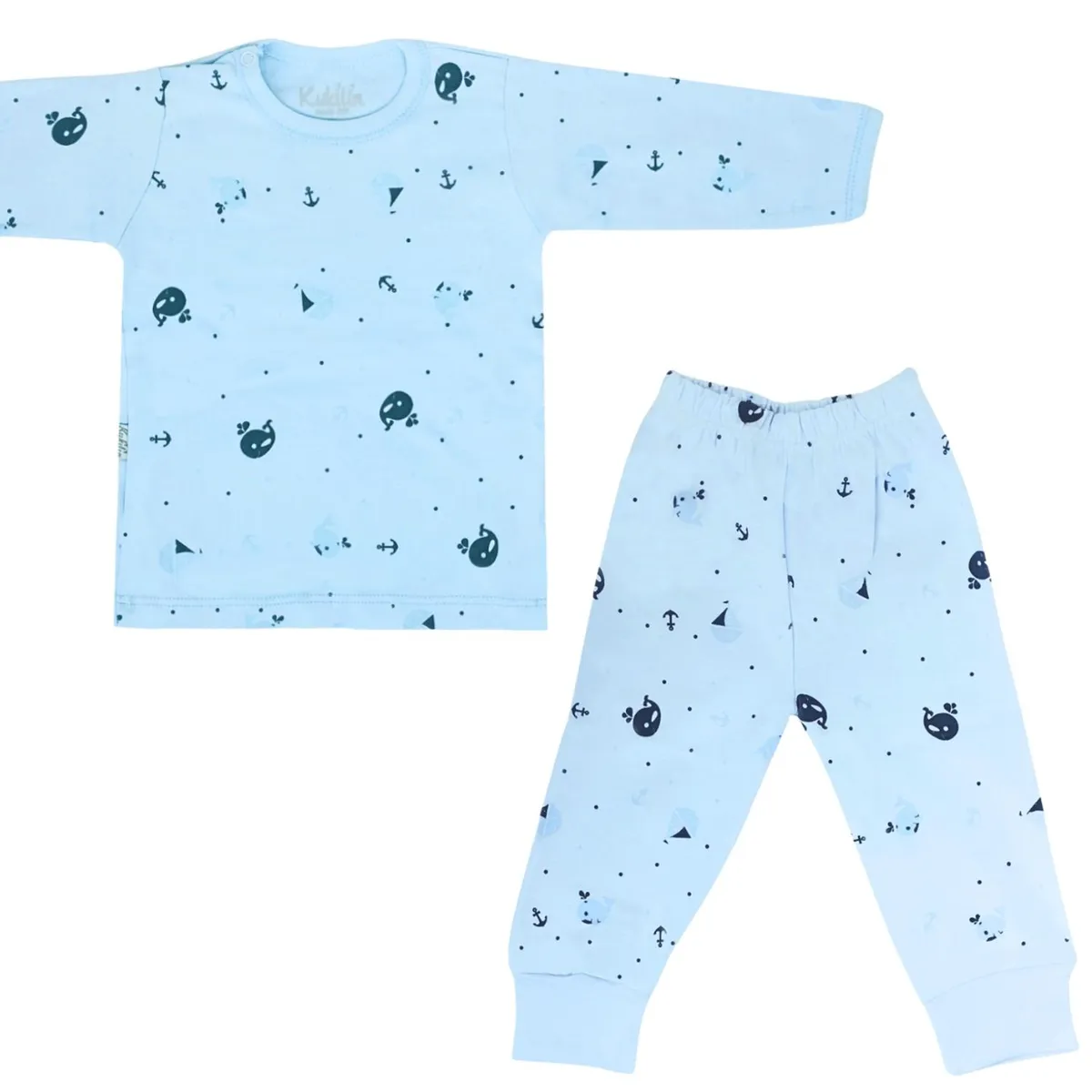 GENERICO - Pijama de Bebé de 100% Algodón - Ballena