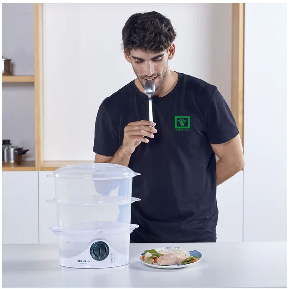 TAURUS - Vaporera de Alimentos Taurus   Blanco SALUTECOOK