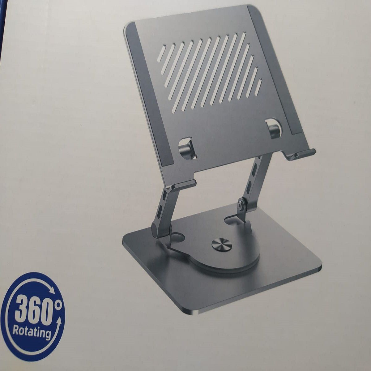 SEISA - Soporte Base Aluminio Para Laptop - Giratorio 360 Plegable ajustable