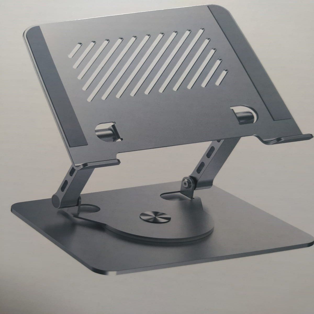 SEISA - Soporte Base Aluminio Para Laptop - Giratorio 360 Plegable ajustable