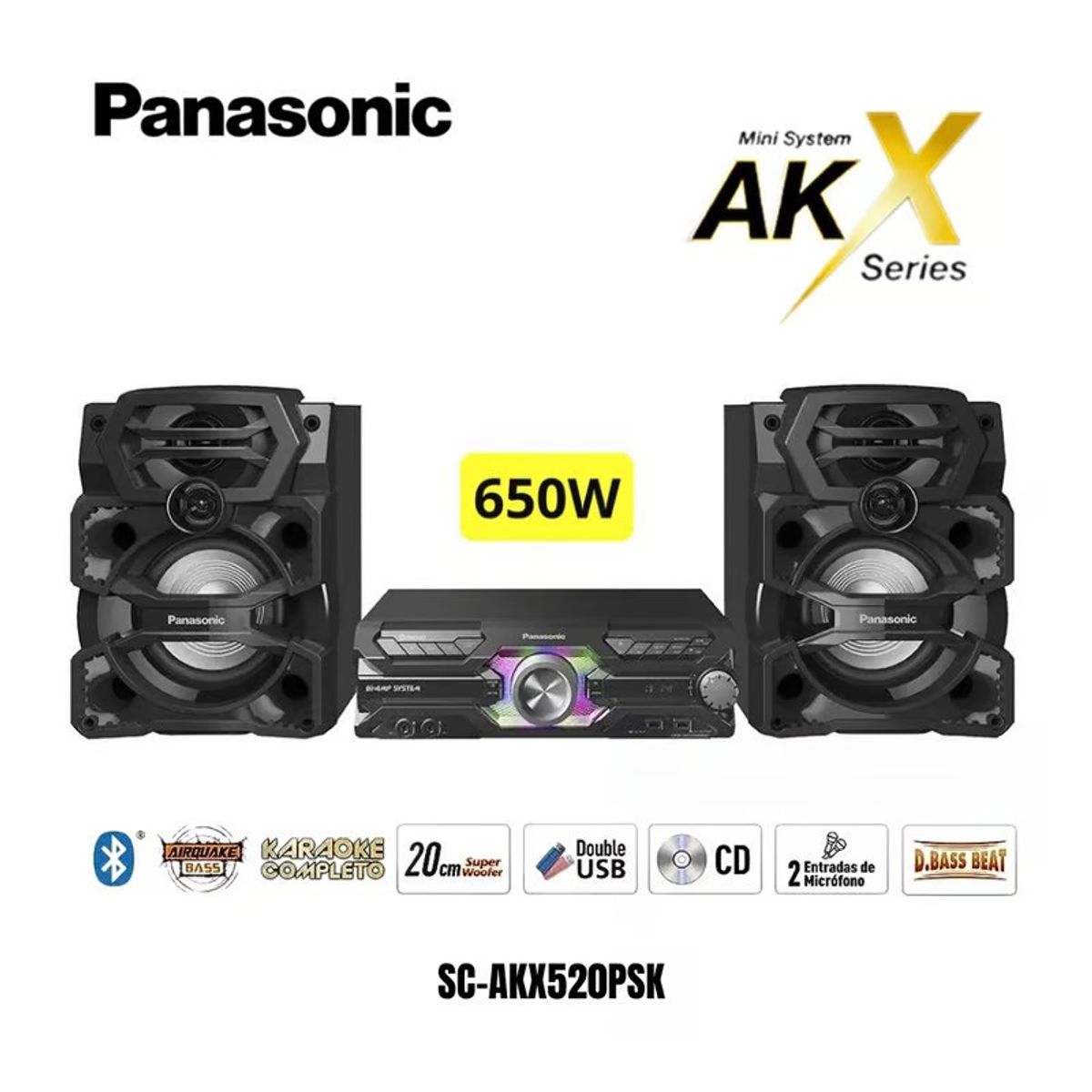 PANASONIC - MINICOMPONENTE PANASONIC SC-AKX520PSK 650W