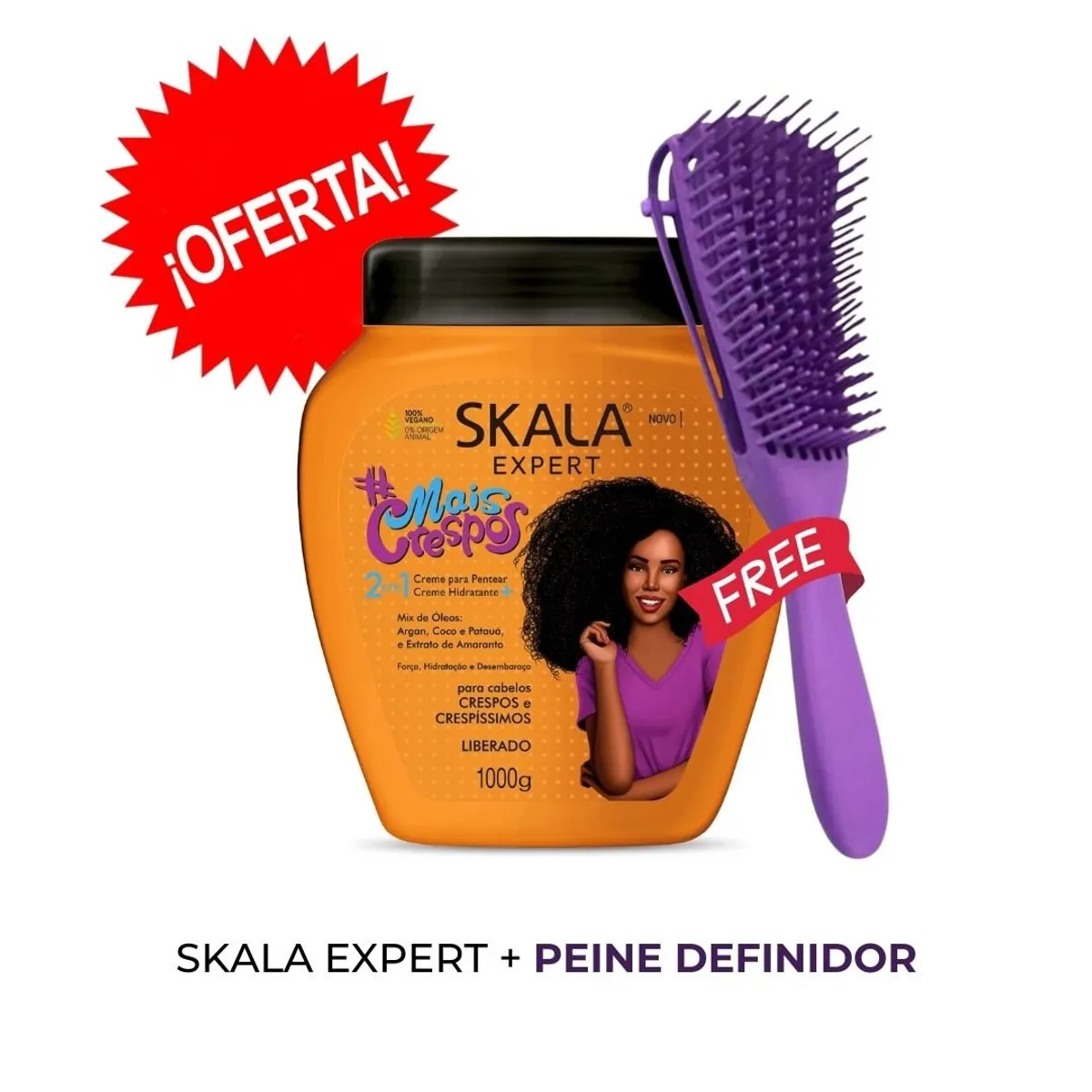 SKALA - Mascarilla Cap 2 en 1 Skala Mais Crespos 1kg - OFERTA