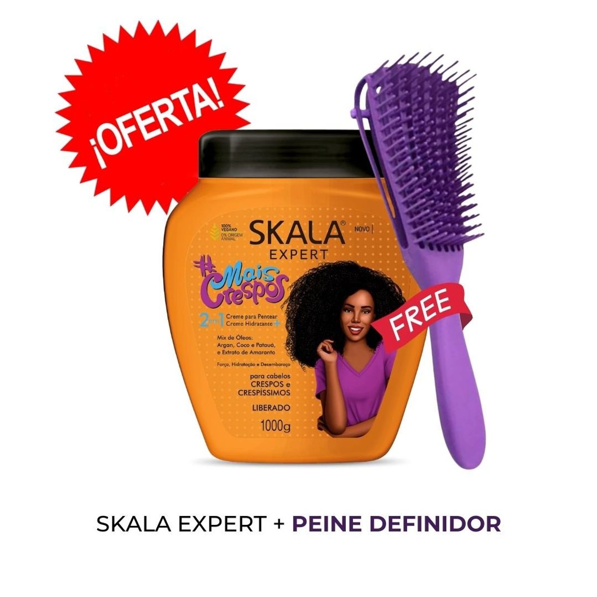 SKALA - Mascarilla Cap 2 en 1 Skala Mais Crespos 1kg - OFERTA