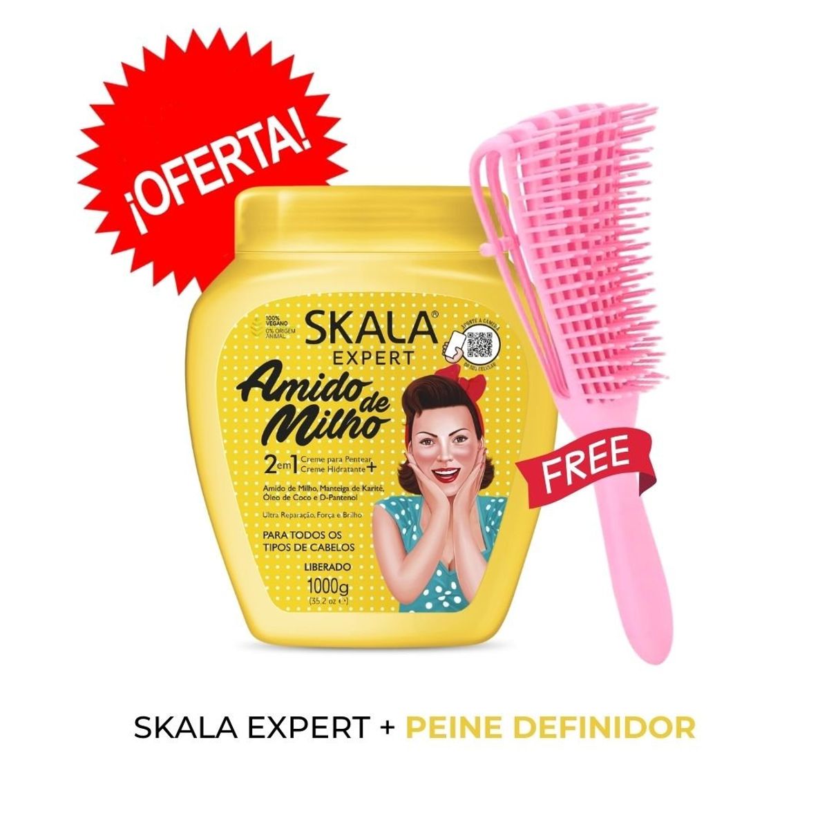 SKALA - Mascarilla Cap 2 en 1 Skala Amido Milho 1kg - OFERTA