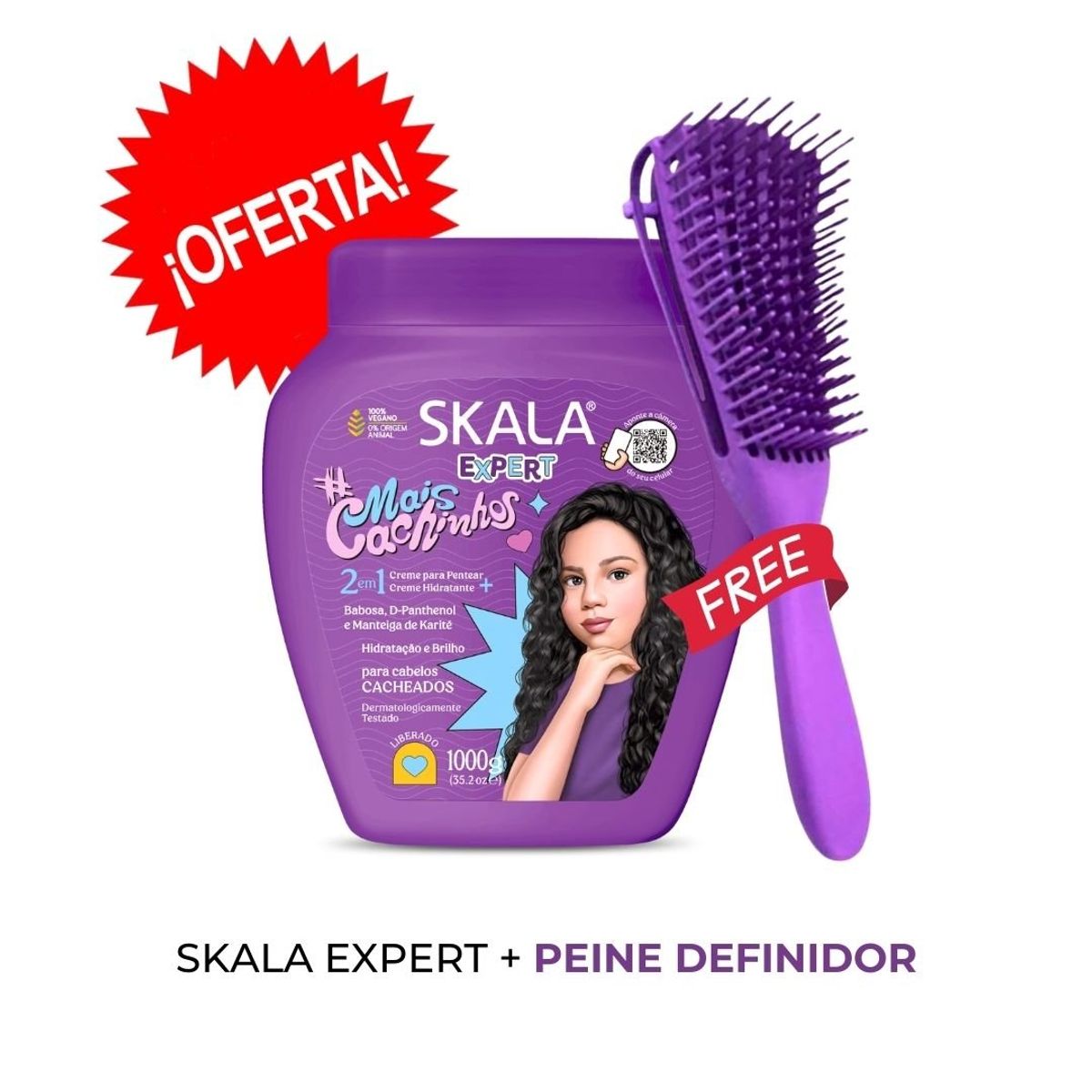 SKALA - Mascarilla Cap 2 en 1 Skala Mais Cachinhos 1kg - OFERTA