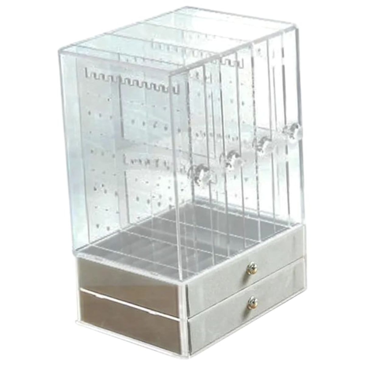 GENERICO - Organizador de Joyas Acrílico de Lujo con 4 puertas y 2 cajones