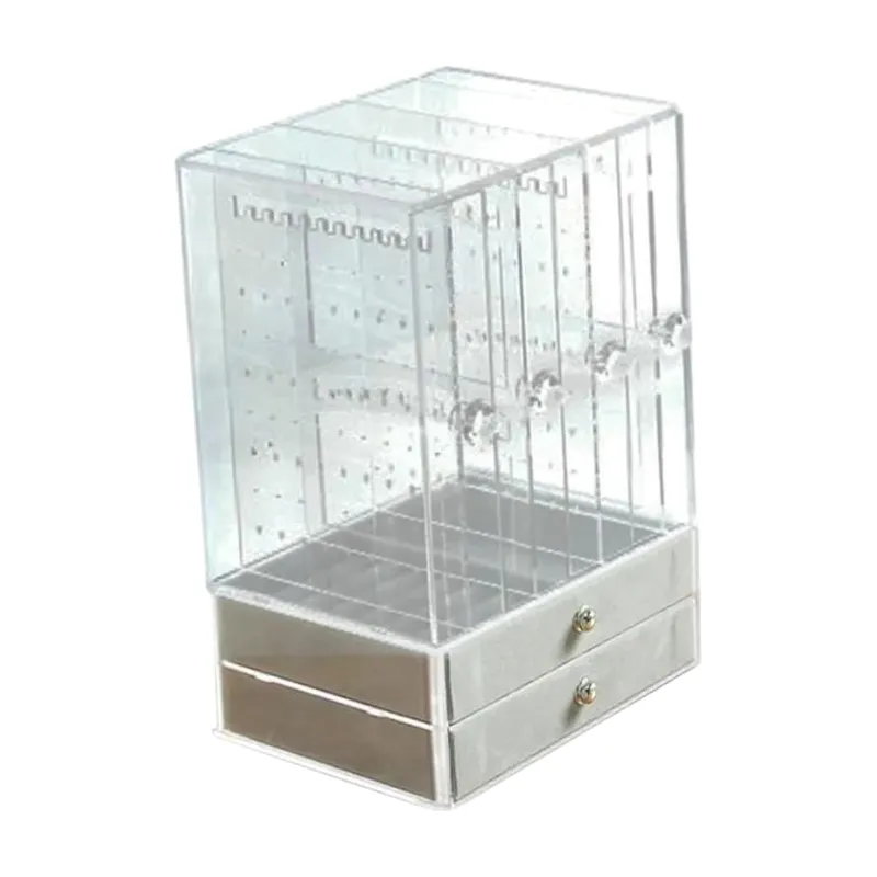 GENERICO - Organizador de Joyas Acrílico de Lujo con 4 puertas y 2 cajones
