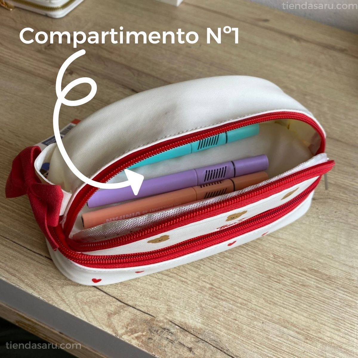 COOL - Cartuchera Kawaii Cuero PU Candy Bear