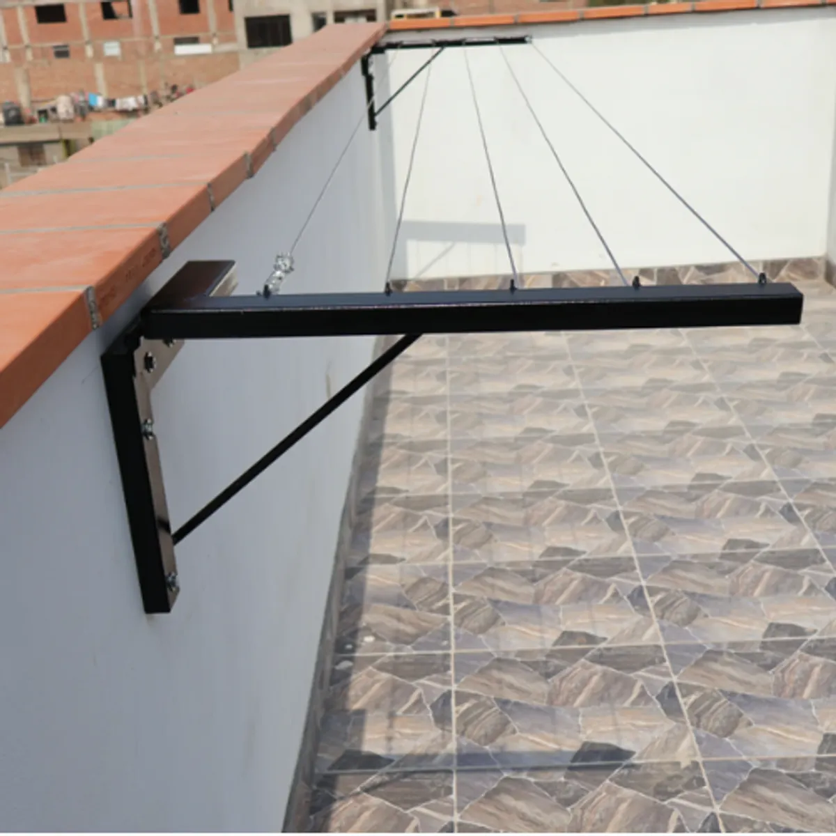 GENERICO - Tendedero De Ropa de 5 líneas Plegable Color Negro TRP-N60