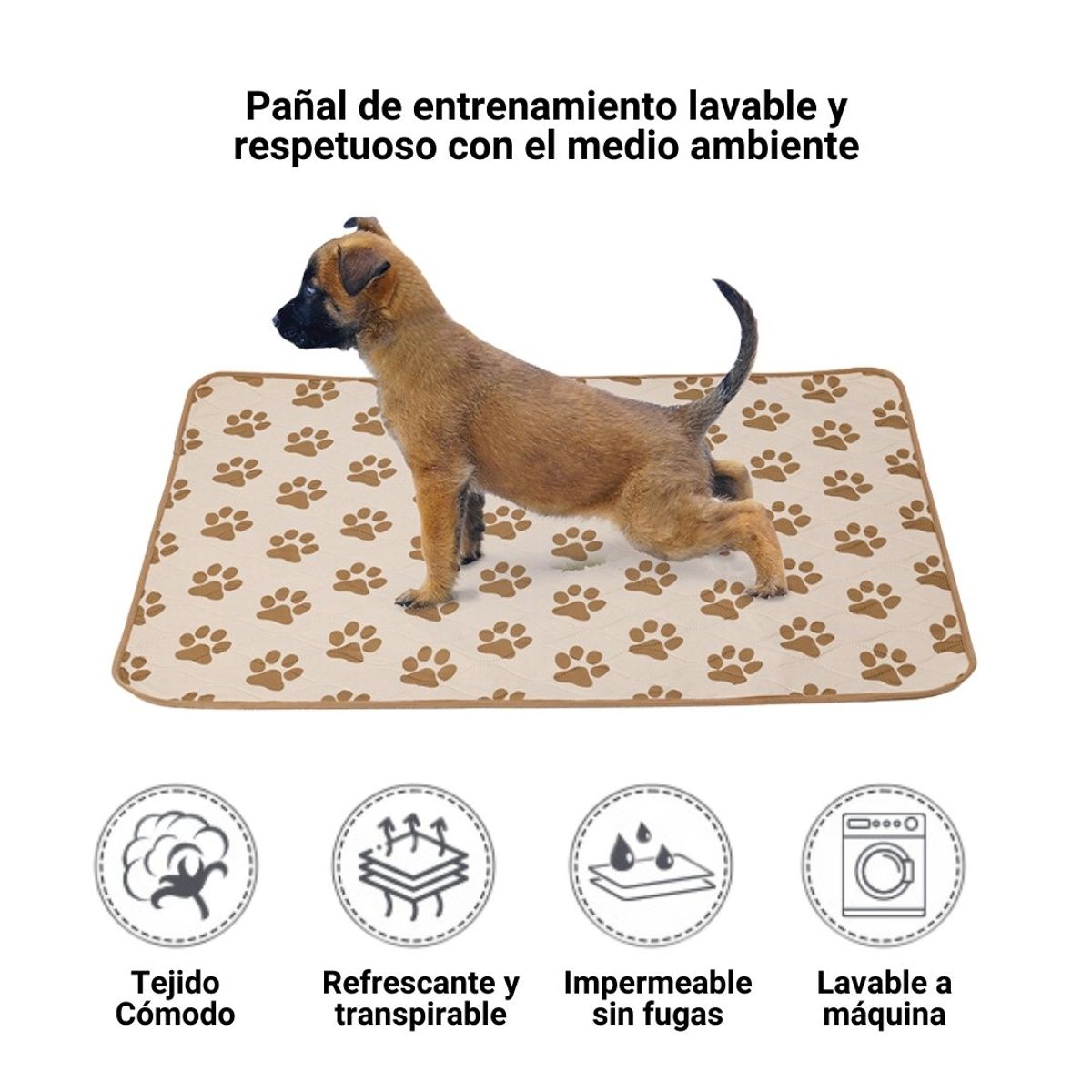 GENERICO - Tapete Reusable Mat Pañal DOGLEMI Mascotas Talla M 60 x 46cm