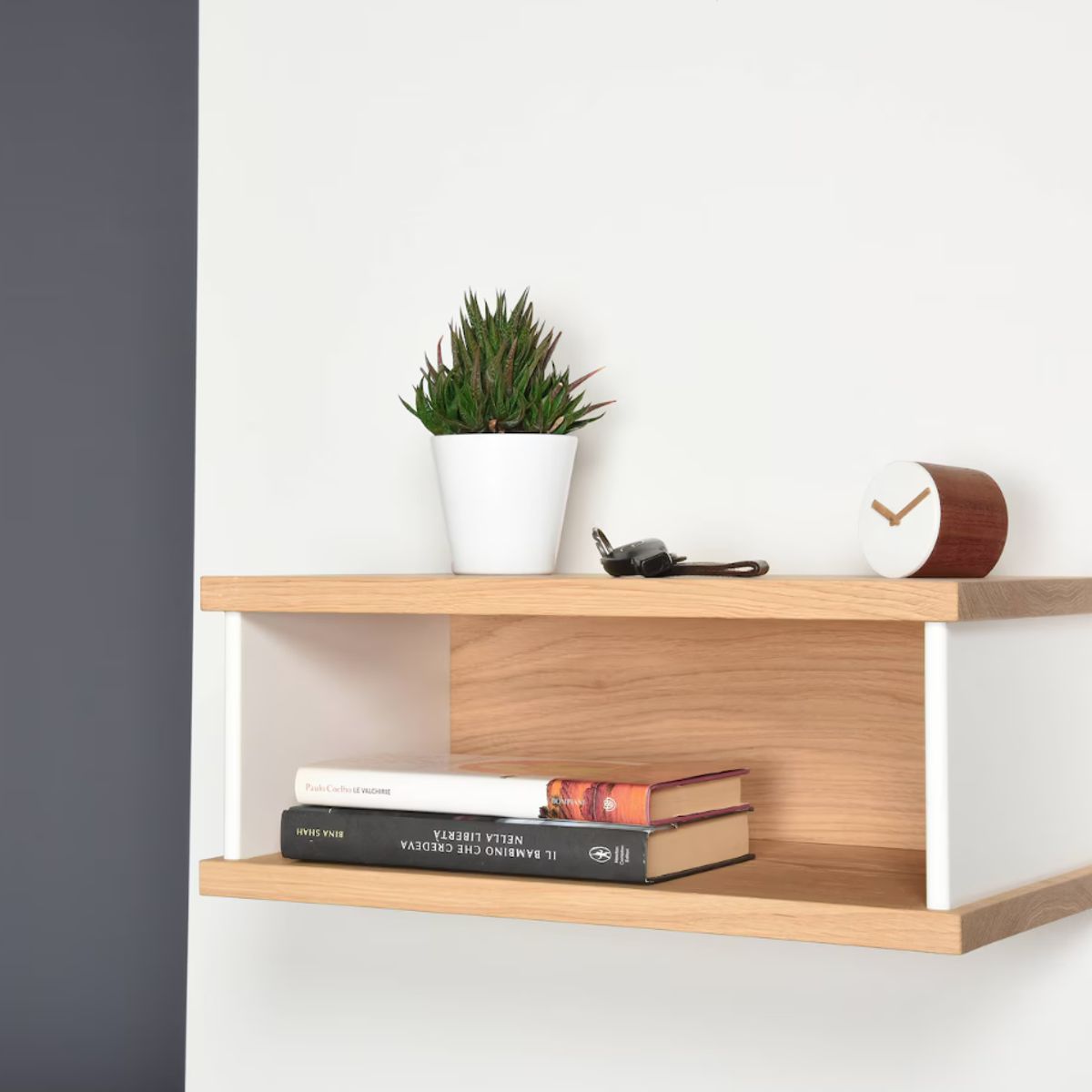 VENTITAS HOME - Velador Flotante Miriel Haya y Blanco