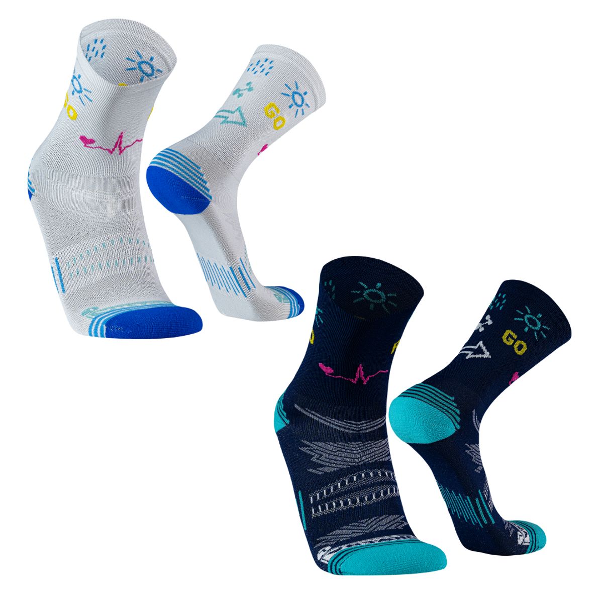 SILVERA NANOTECH - Medias running deportivas de compresión ciclismo trail gym tenis padel