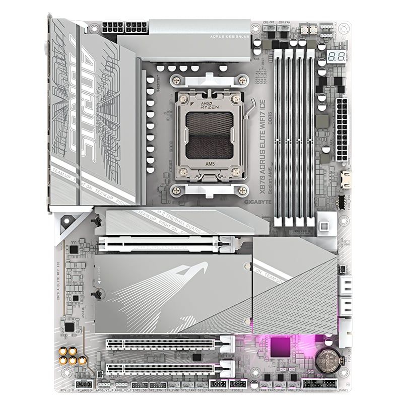 GIGABYTE - Motherboard GIGABYTE X870 AORUS ELITE WIFI7 ICE AMD X870 AM5 ATX
