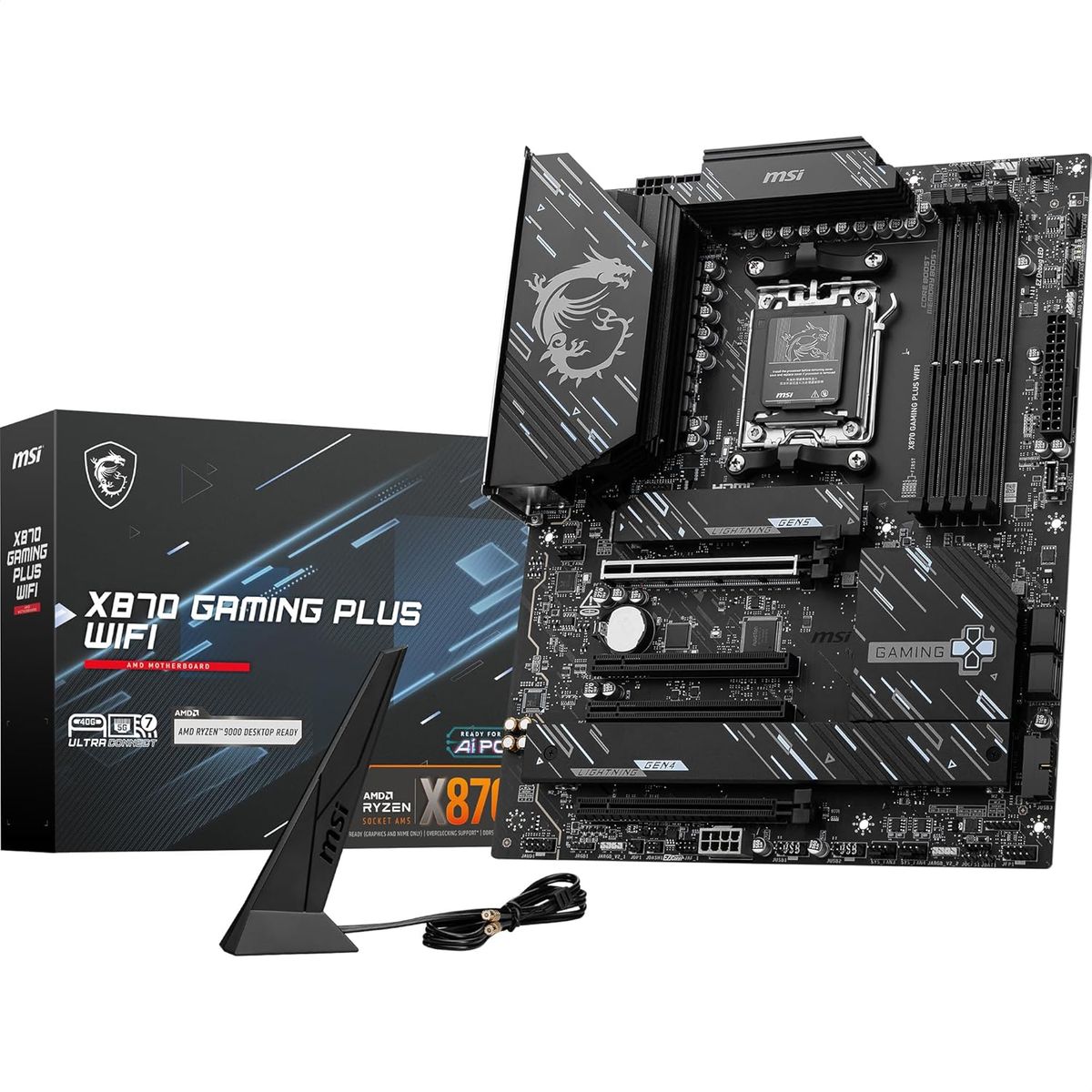 MSI - Motherboard MSI X870 GAMING PLUS WIFI AMD X870 Socket AMD AM5 ATX