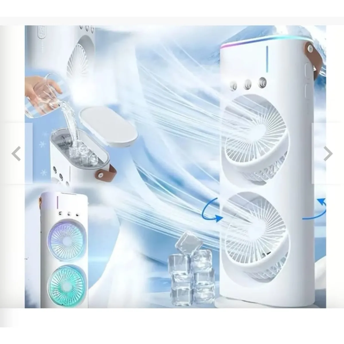 OEM - Ventilador con Humidificador 5 en 1 blanco