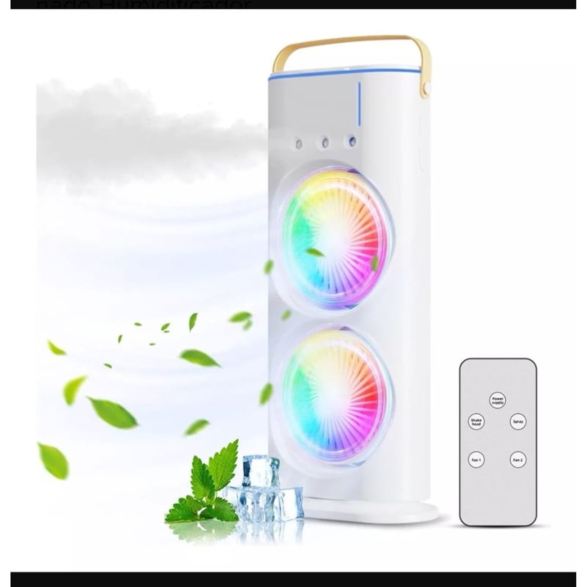 OEM - Ventilador con Humidificador 5 en 1 blanco