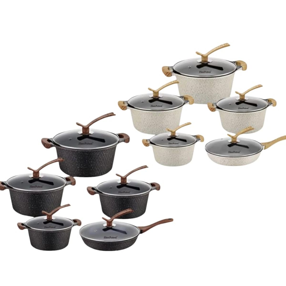 GENERICO - Juego de 10 utensilios de cocina antiadherentes de aluminio