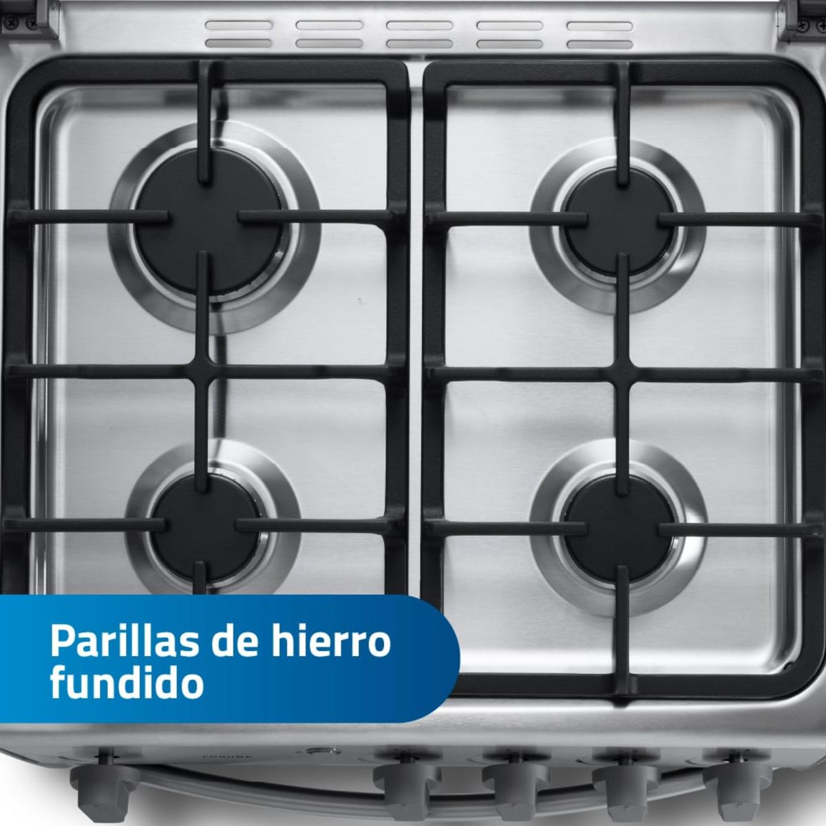 INDURAMA - COCINA INDURAMA A GAS CORUÑA 4 QUEMADORES CROMA